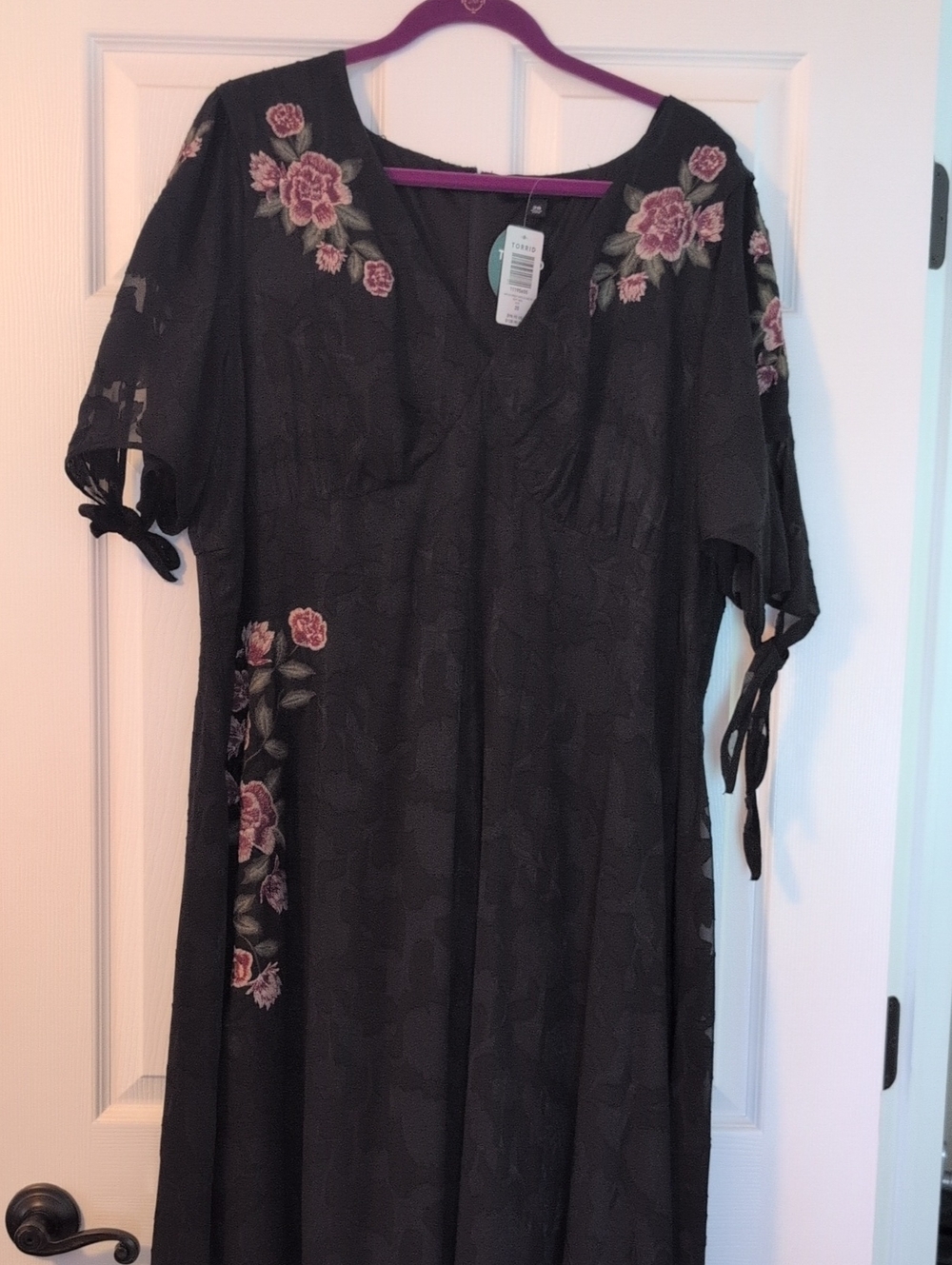 Torrid Black Floral Embroidered Tunic Dress